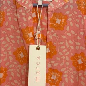 Marea Pink and Orange Floral Dress